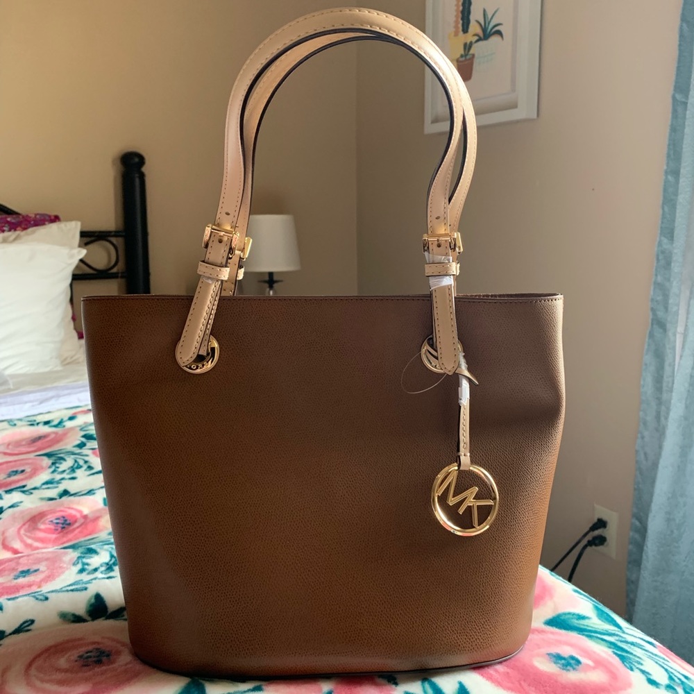 Michael Kors brown leather tote